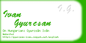 ivan gyurcsan business card