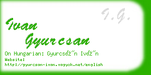 ivan gyurcsan business card